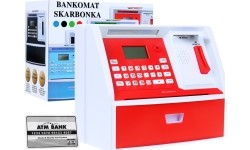 Skarbonka bankomat z polskimi pieniędzmi