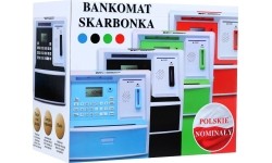 Skarbonka bankomat z polskimi pieniędzmi