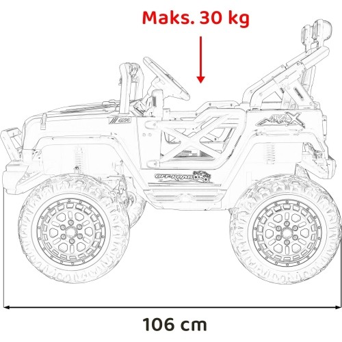 OFF ROAD Prędkość pojazdu Czerwony