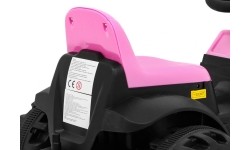 Traktor z przyczepą, różowy