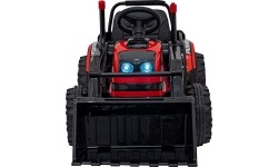 Pojazd koparka-traktor, czerwony