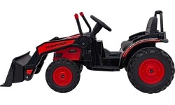 Pojazd koparka-traktor, czerwony