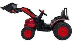 Pojazd koparka-traktor, czerwony