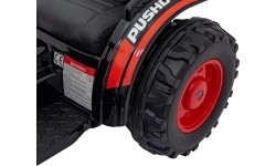Pojazd koparka-traktor, czerwony