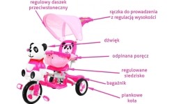 Rower 3-kołowy PANDA A23-2 różowy