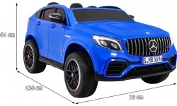 Samochód elektryczny Mercedes GLC 63S, niebieski