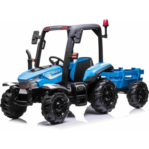 Traktor BLAST z przyczepą, niebieski