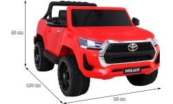 Samochód elektryczny dla dzieci Toyota Hilux czerwony