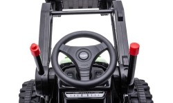 Pojazd elektryczny traktor z koparką, zielony