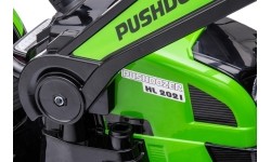 Pojazd elektryczny traktor z koparką, zielony