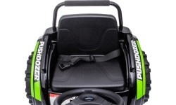 Pojazd elektryczny traktor z koparką, zielony