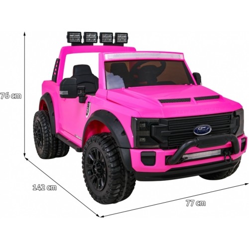 Samochód elektryczny dla dzieci Ford Super Duty, różowy