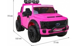 Samochód elektryczny dla dzieci Ford Super Duty, różowy