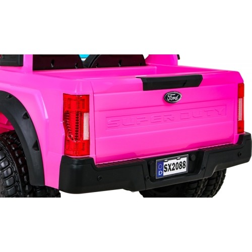 Samochód elektryczny dla dzieci Ford Super Duty, różowy