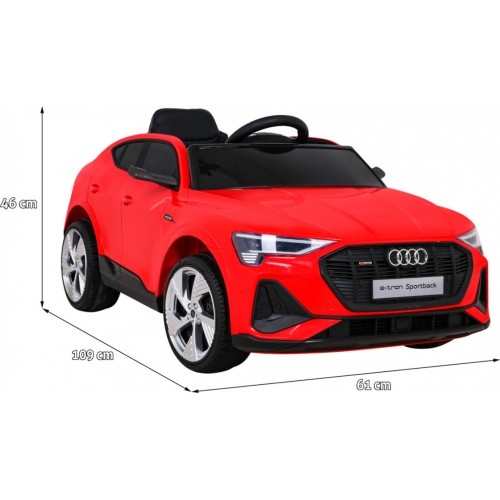 Pojazd elektryczny Audi E-Tron Sportback, czerwony