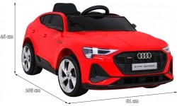 Pojazd elektryczny Audi E-Tron Sportback, czerwony