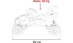 Auto na akumulator Madman UTV-MX Buggy, niebieskie