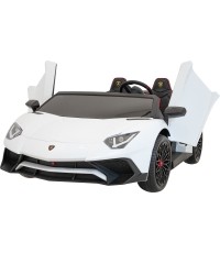 Pojazd elektryczny Lamborghini Aventador SV, biały