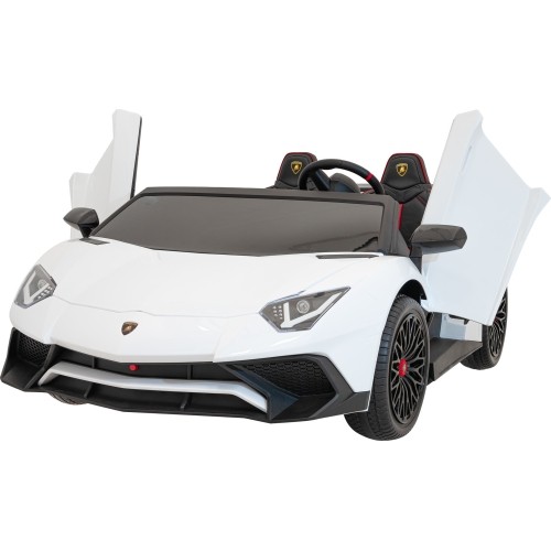 Pojazd elektryczny Lamborghini Aventador SV, biały