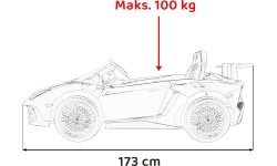 Pojazd elektryczny Lamborghini Aventador SV, biały