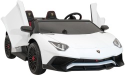Pojazd elektryczny Lamborghini Aventador SV, biały