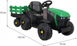 Traktor Titanium z przyczepą, zielony