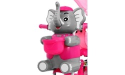 Rower 3-kołowy Happy Elephant różowy