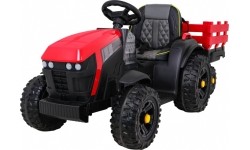 Traktor Titanium z przyczepą, czerwony