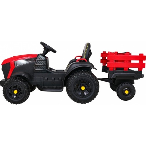 Traktor Titanium z przyczepą, czerwony
