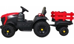 Traktor Titanium z przyczepą, czerwony
