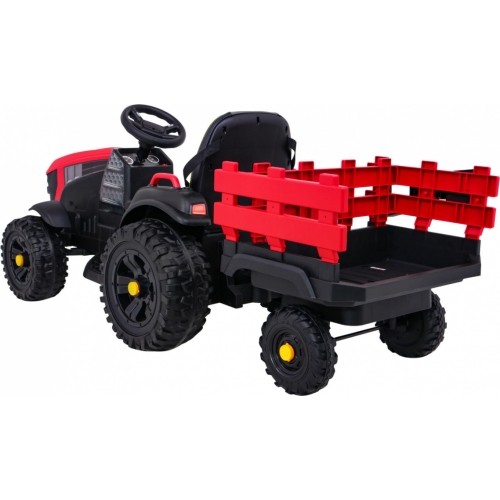 Traktor Titanium z przyczepą, czerwony