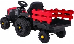 Traktor Titanium z przyczepą, czerwony