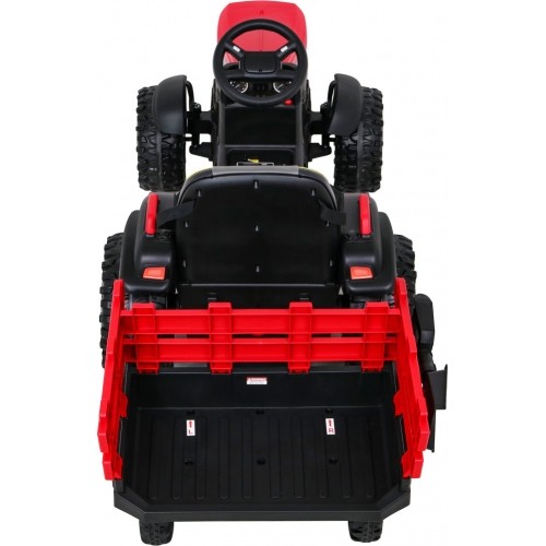 Traktor Titanium z przyczepą, czerwony