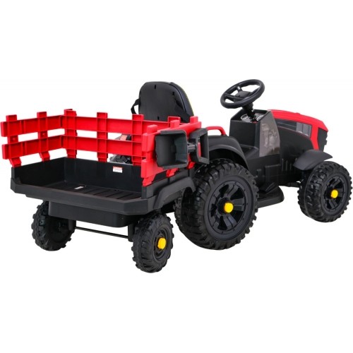 Traktor Titanium z przyczepą, czerwony