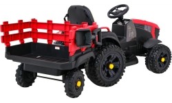 Traktor Titanium z przyczepą, czerwony