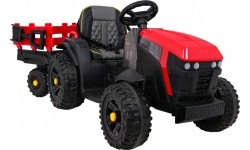 Traktor Titanium z przyczepą, czerwony