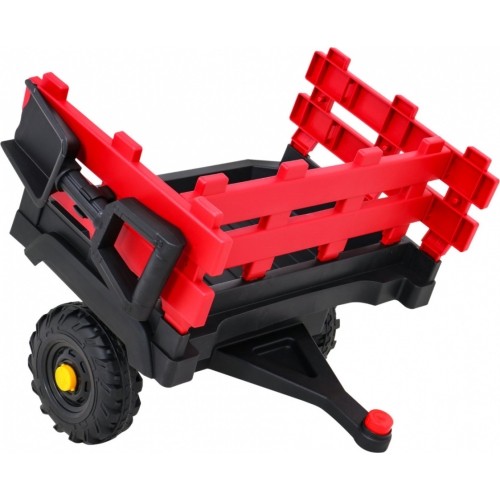 Traktor Titanium z przyczepą, czerwony