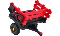 Traktor Titanium z przyczepą, czerwony