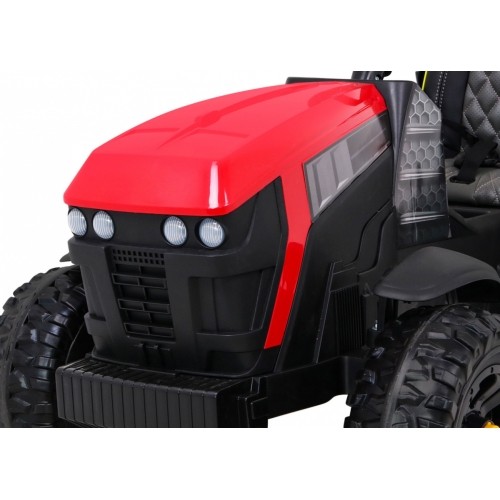 Traktor Titanium z przyczepą, czerwony
