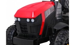 Traktor Titanium z przyczepą, czerwony