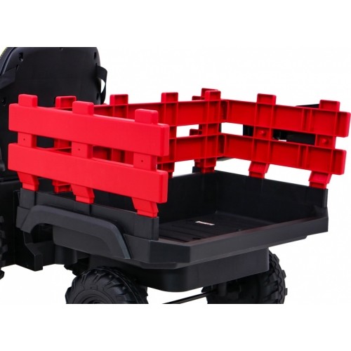 Traktor Titanium z przyczepą, czerwony