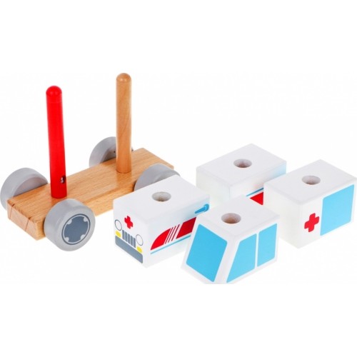 Wooden Car Ambulance