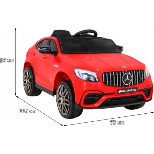 Pojazd elektryczny Mercedes Benz GLC63S, czerwony