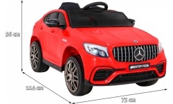 Pojazd elektryczny Mercedes Benz GLC63S, czerwony