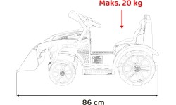 Pojazd koparka-traktor G320, niebieski