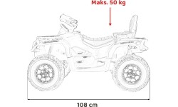 Quad elektryczny Can-Am Outlander ATV, czerwony