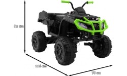 Pojazd Quad XL ATV ze zdalnym sterowaniem 2,4 GHz, czarno-zielony