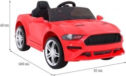 Samochód elektryczny dla dzieci GT Sport, czerwony