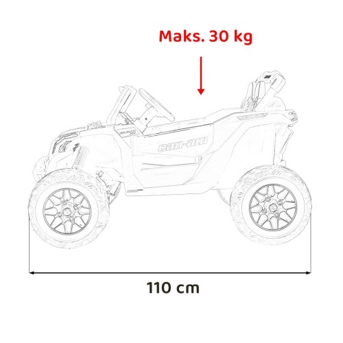 Pojazd elektryczny quad ATV CAN-AM Maverick, czerwony