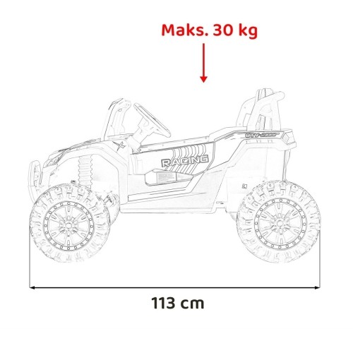 Pojazd elektryczny Buggy UTV 2000M Racing, biały